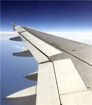 Folding raked wingtip
